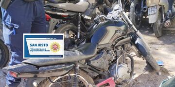 Moto recuperada en cercanías de Arroyito