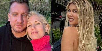Maxi López, Daniela Christiansson y Wanda Nara.