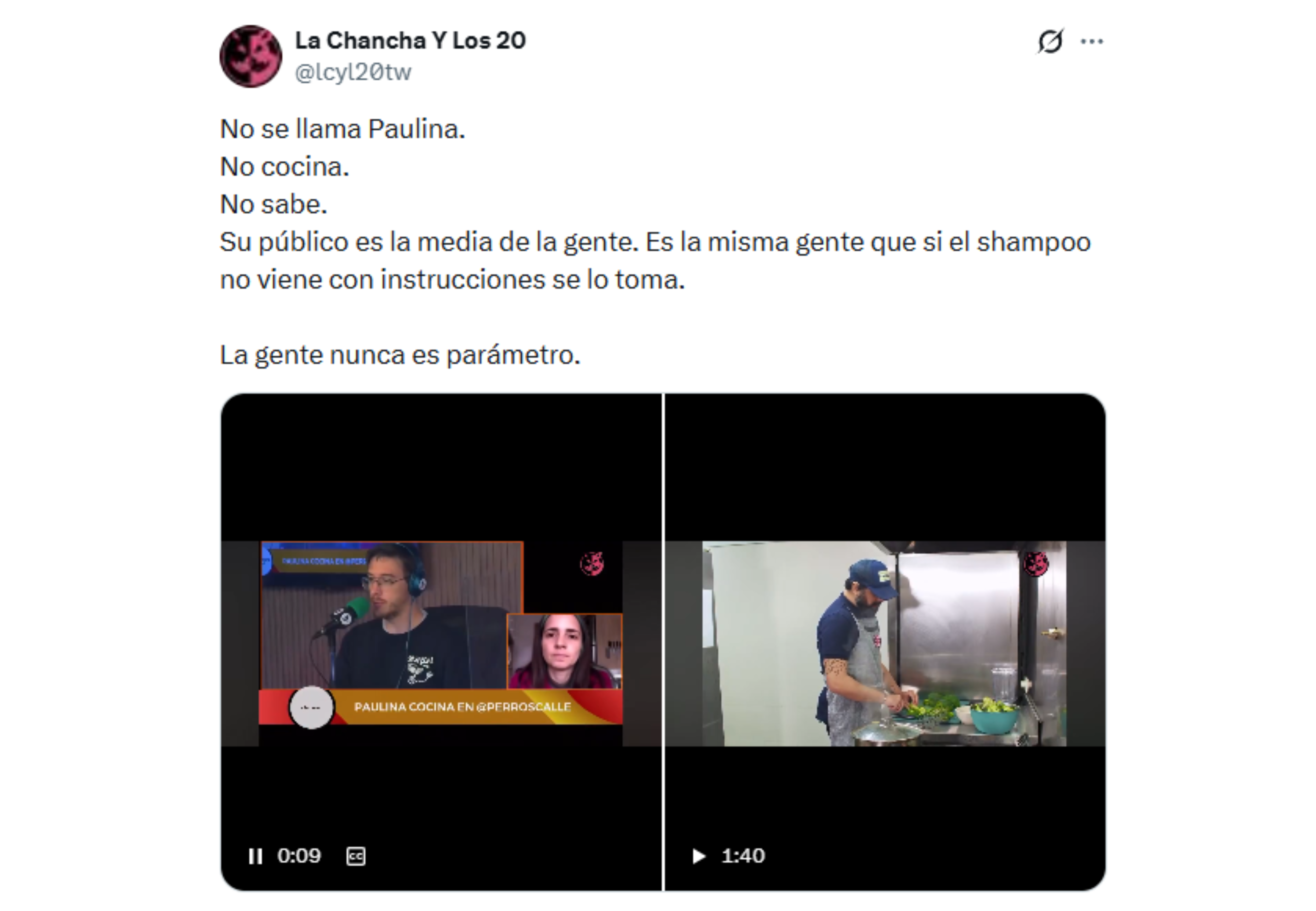 El tweet que comenzó la polémica.