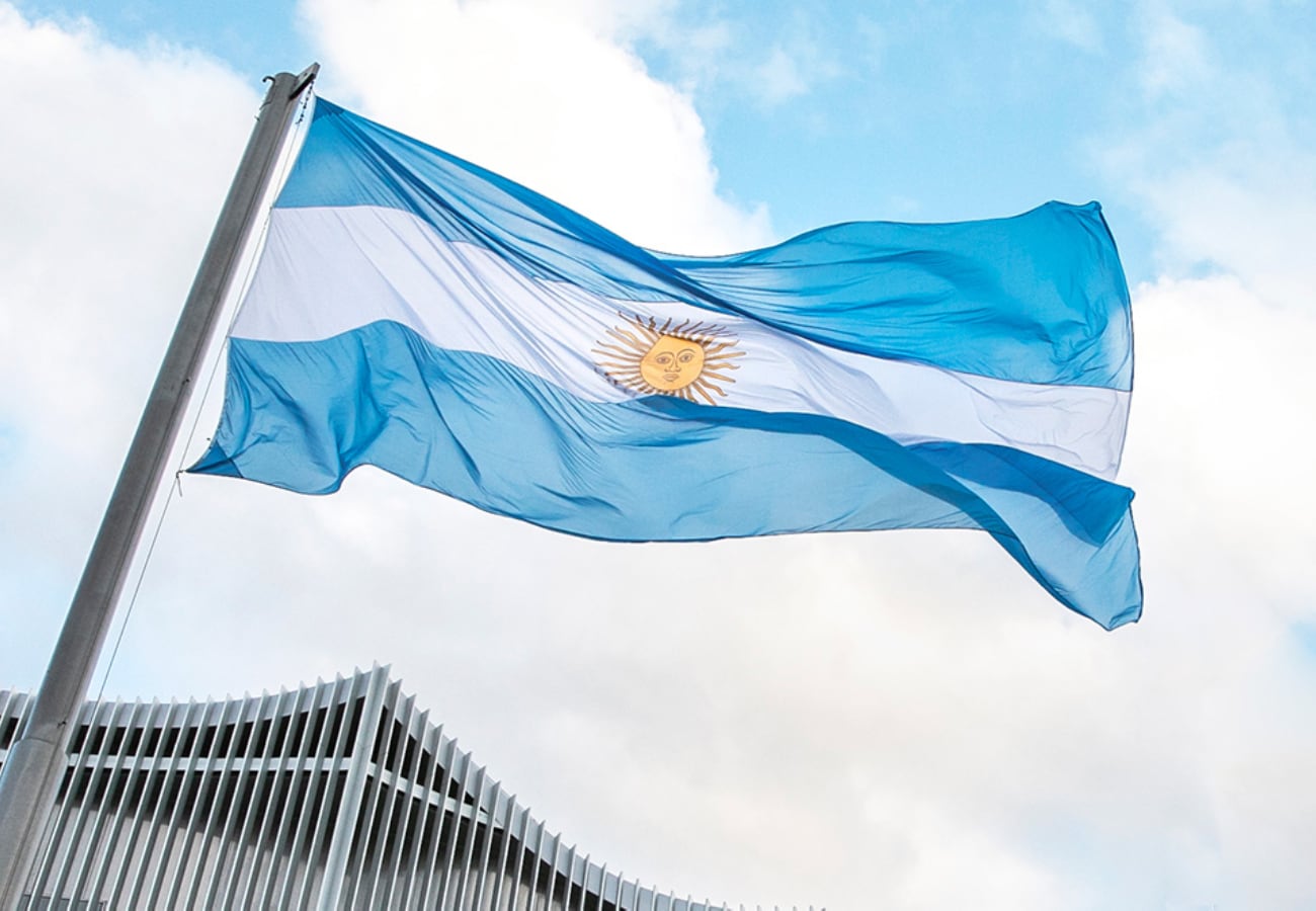 Bandera de Argentina.