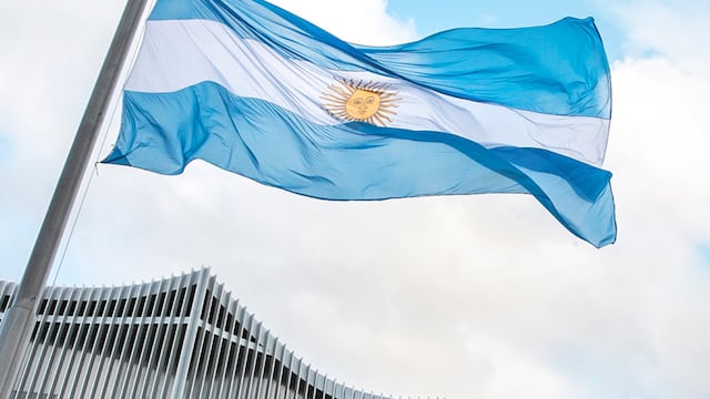Bandera de Argentina.
