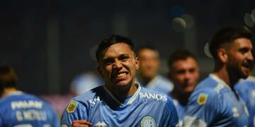 Gerónimo Heredia, autor del 1-0 de Belgrano a Argentinos por la Liga Profesional. (Nicolás Bravo / La Voz)