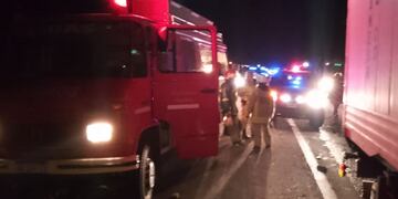 Accidente RN 14. Crédito: Bomberos Voluntarios de Ceibas