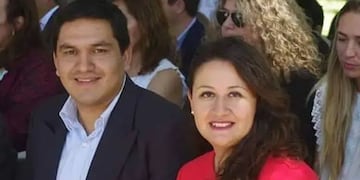Juan Manuel Ojeda y su esposa Jesica Laferte que ahora será senadora provincial por el cuarto distrito.