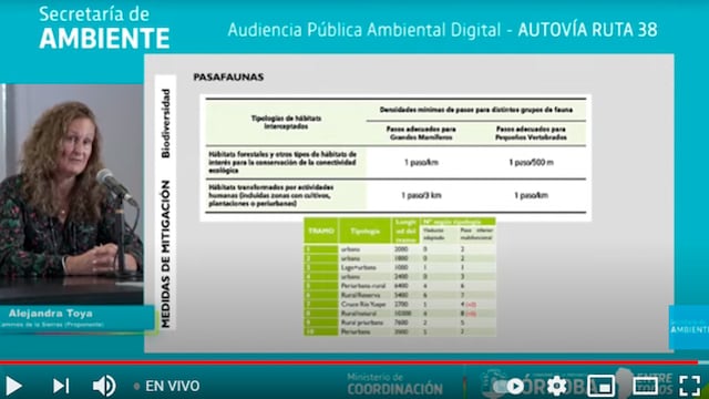 Transmisión en vivo de la Audiencia Pública por la Autovía Punilla.