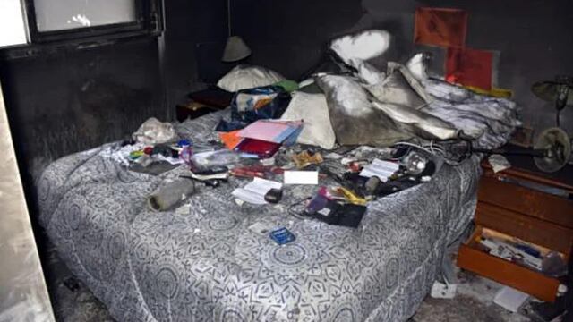 Así quedó el departamento de Felipe Pettinato tras el feroz incendio.