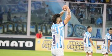 Con el goleador Alan Murialdo lesionado, la formación con la que ensayó Racing para visitar a Sportivo Belgrano (La Voz).