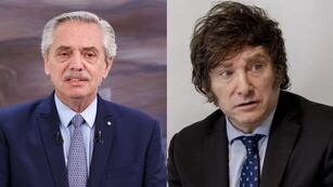 Alberto Fernández y Javier Milei