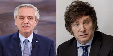 Alberto Fernández y Javier Milei