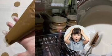 Una mujer grabó un video haciendo 100 alfajores como recuerdo de Matrimonio