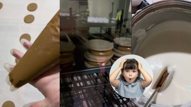 Una mujer grabó un video haciendo 100 alfajores como recuerdo de Matrimonio