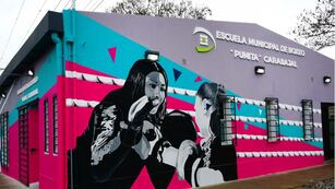 La Escuela Municipal de Boxeo, recientemente inaugurada en San Salvador de Jujuy, en la avenida Párroco Marschke al 1.000.