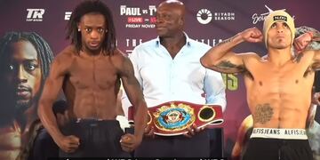 En el pesaje antes de su pelea con Keyshawn Davis, Gustavo Lemos perdió por KO contra la balanza