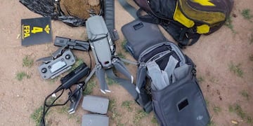 El drone con el que pasaban la droga al penal de Cruz del Eje.