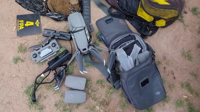 El drone con el que pasaban la droga al penal de Cruz del Eje.