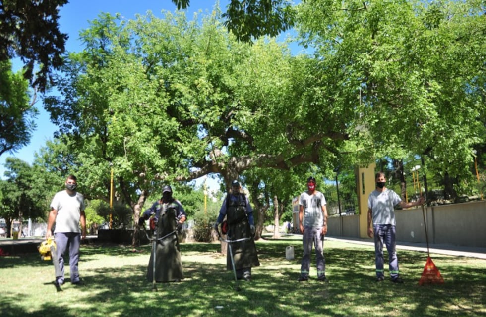 Continúan los trabajos de mantenimiento en los espacios verdes