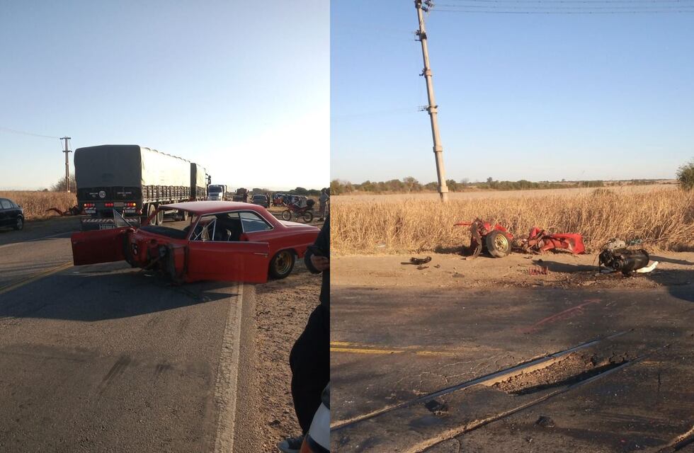 Impactante accidente en Córdoba: dos autos chocaron y uno quedó partido al medio