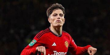 Alejandro Garnacho, jugador del Manchester United.