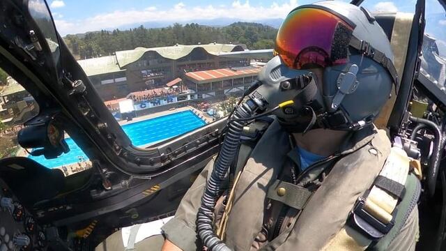 Aviones de combate sobrevolaron la ciudad de Mendoza sorprendiendo a la población.