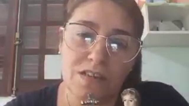 Edi, la madre de Gabriel Moreyra, que falleciera como consecuencias de las quemaduras que sufriera en la Alcaidía de Rafaela