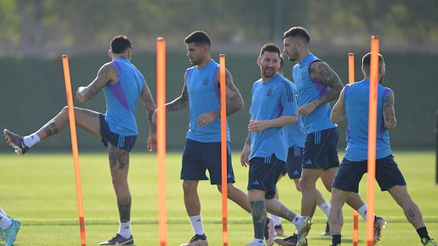 Entrenamiento de la Selección Argentina en Qatar