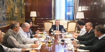 Alberto Fernández almorzó con la CGT. (Foto: Presidencia)