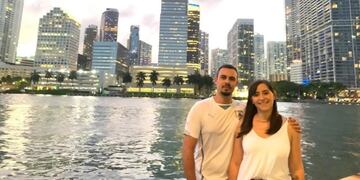 Mariana y Jorge, en Miami. (Foto: Clarín)
