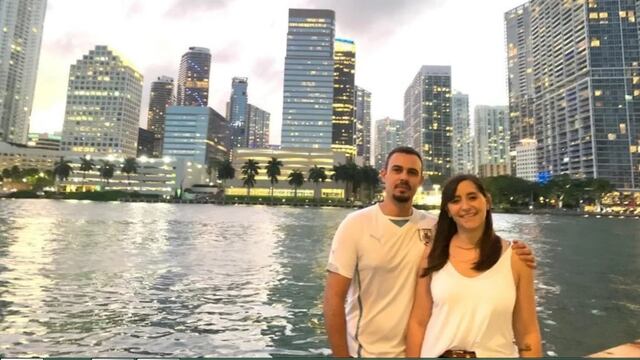 Mariana y Jorge, en Miami. (Foto: Clarín)