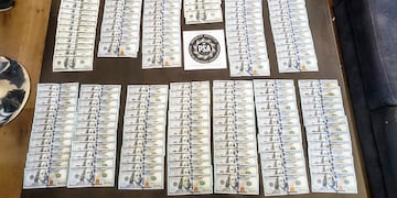 La Policía de Seguridad Aeroportuaria (PSA) encontró 18.300 dólares durante el procedimiento.