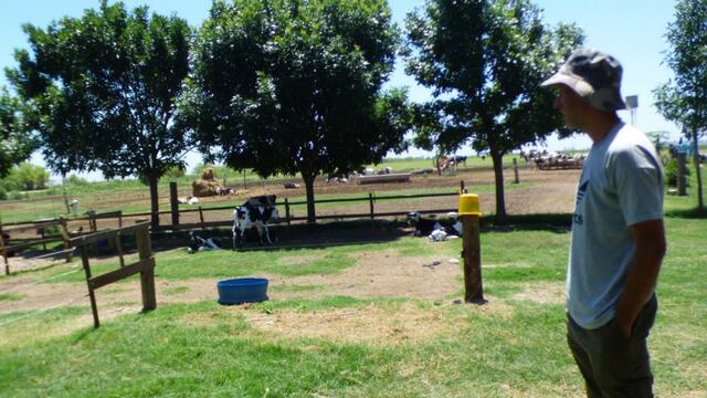 Leonardo Alloatti, productor tambero agroecológico, de Colonia Tacurales.