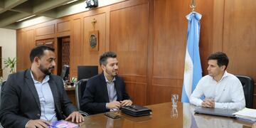 Viotti recibió en el despacho de intendencia a Pablo Polito, Director Provincial de Atención de Emergencias; y a Alfredo Lorenzato, encargado del 911 en la Región Centro.