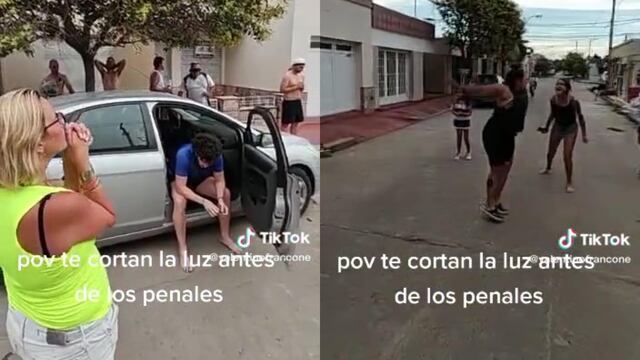 Cordobeses viviendo los penales de Argentina por radio.