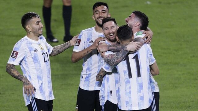 La alegría de Lionel Messi y la Selección en la goleada ante Venezuela.