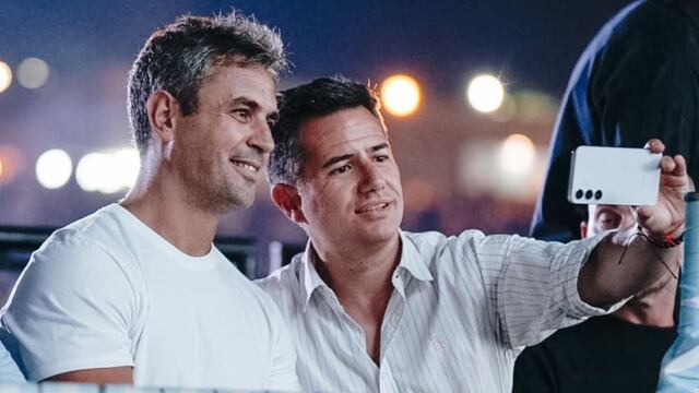 Martín Menem junto a Gabriel Bornoroni en Jesús María.