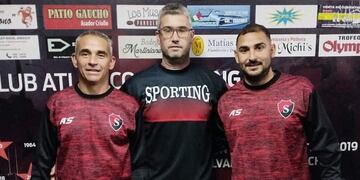 Sporting confirmó a Nicolás Ballestero (en el centro) como DT para el 2024.