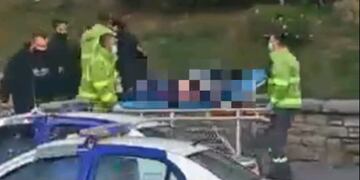 La persona fue asistida por médicos del SAME