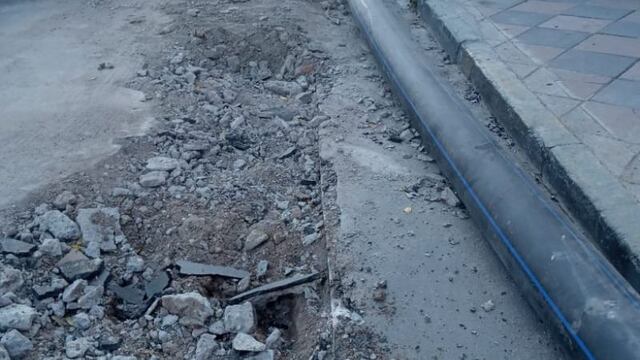 Recambio de cañeria sobre calle Asunción