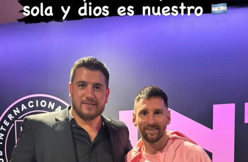 Juan Manuel Cavagliatto siguió el triunfo de Instituto en Miami; foto con Messi ¿y palito para Talleres?