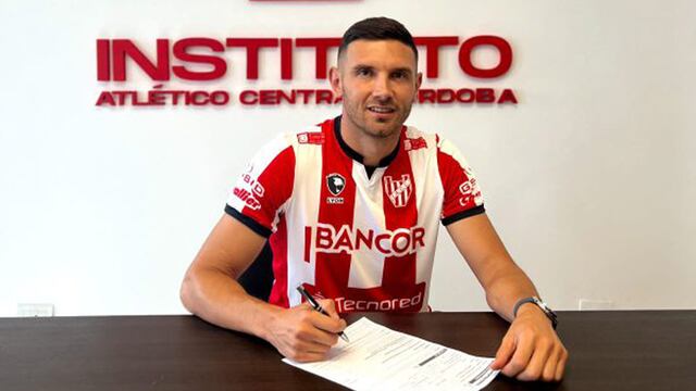 Adrián "Maravilla" Martínez se convirtió este lunes en jugador de Instituto para 2023 (Foto: Prensa IACC).