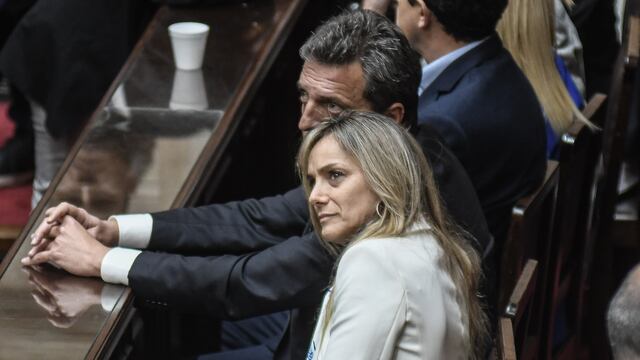 Sergio Massa junto a Malena Galmarini en la cámara de Diputados
Foto Federico Lopez Claro