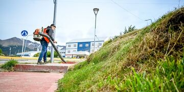 Ushuaia: realizan trabajos de puesta en valor del Paseo del Centenario