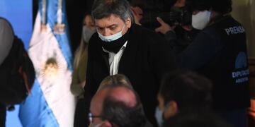 Máximo Kirchner tuvo que abandonar la sesión de Diputados.