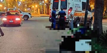 Puerto Iguazú: motociclista resultó herido tras el despiste de su rodado.