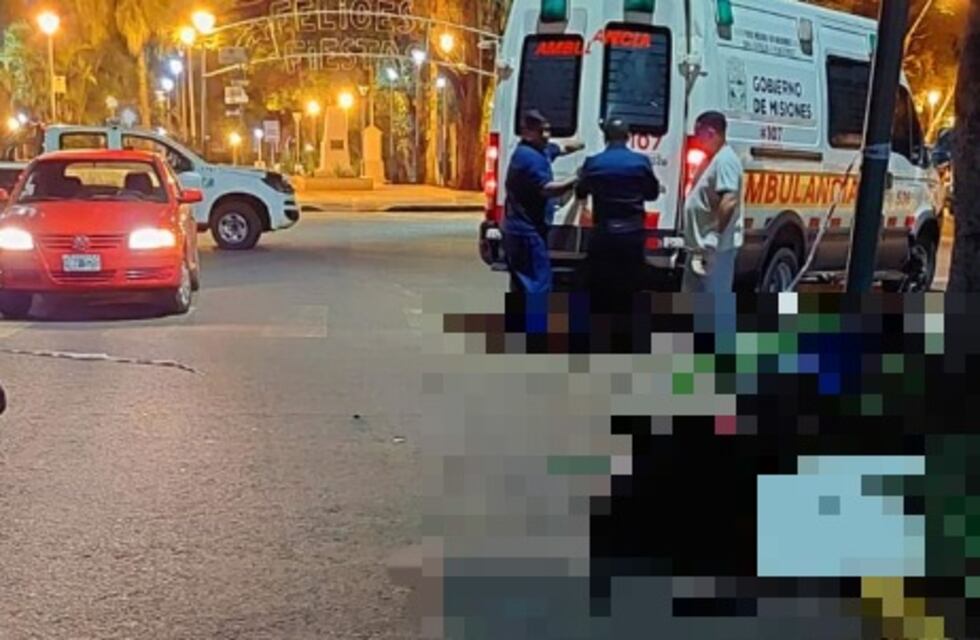 Puerto Iguazú: motociclista resultó herido tras el despiste de su rodado