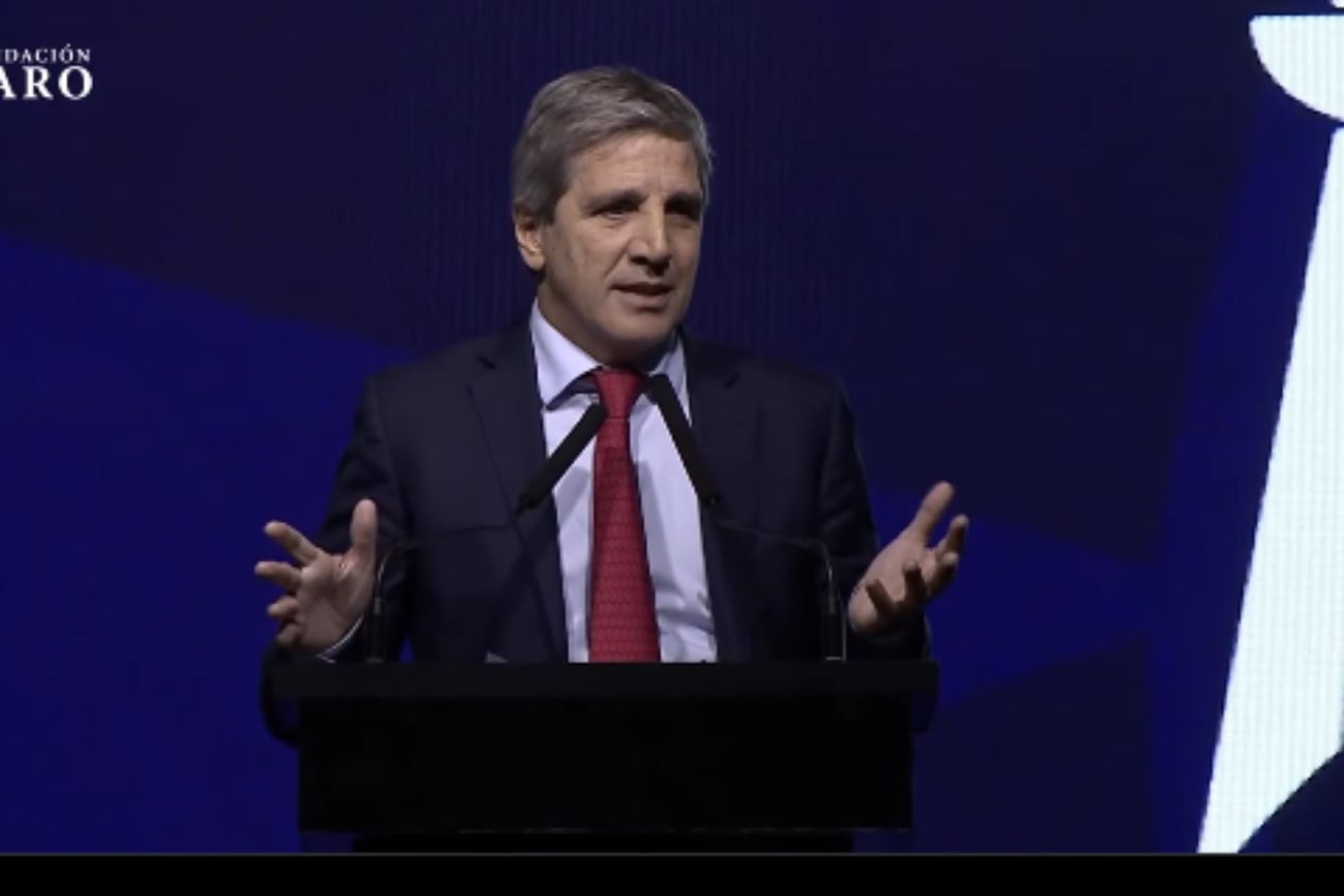 Caputo, en el evento de la Fundación Faro (Captura de video).