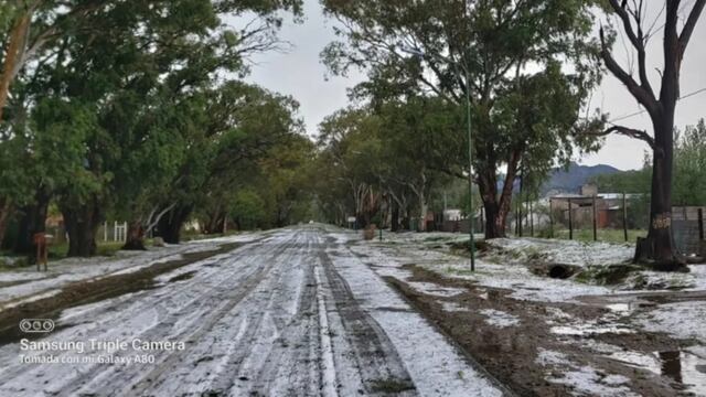 Nogolí bajo el granizo, San Luis