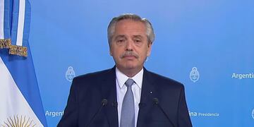 El discurso del presidente Alberto Fernández.