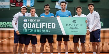 El equipo argentino que consiguió la clasificación en Copa Davis, ante República Checa.