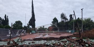 Destrozos en el Club de Pelota y Costa Sud a causa del temporal