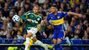 Boca enfrentó a Palmeiras por la ida de las semifinales de la Copa Libertadores. (AP)